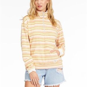 Billabng retro 90s  1/2 zip terry cotton relaxed fit sweatshirt size L